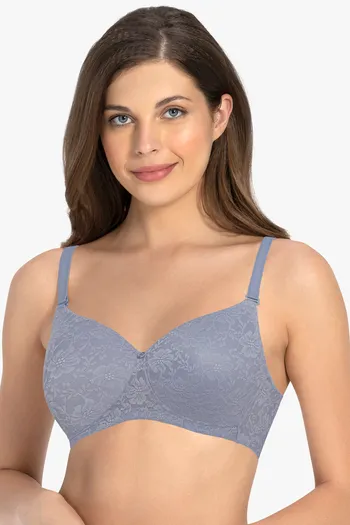 Buy Amante Floral Romance Padded Non Wired Full Coverage Lace Bra - Tempest  at Rs.1145 online