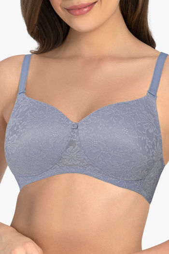 Amante – Floral Romance Padded Non-Wired Lace Bra Color – Tempest – 0