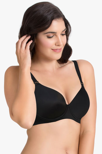 Buy Amante Smooth Moves Padded Wired Full Coverage T-Shirt Bra - Black at  Rs.1045 online