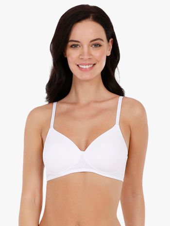 Amante Carefree Casual Padded Non Wired T Shirt Bra   White