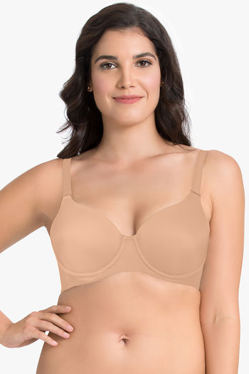 Buy Amante Smooth Moves Padded Wired Full Coverage T-Shirt Bra  - Sandalwood