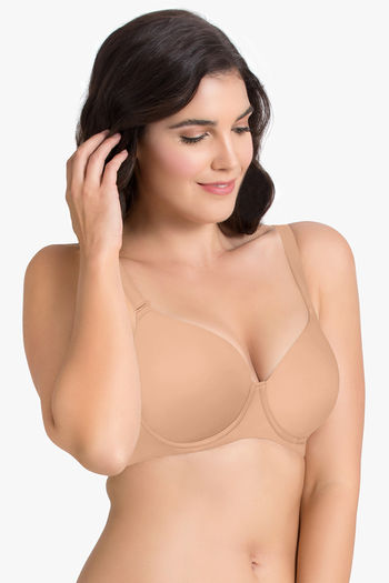 Amante Padded Wired Full Coverage T-Shirt Bra - Sandalwood