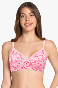 Buy Amante Cotton Casual Padded Non Wired Full Coverage T-Shirt Bra - Pink Nectar Print