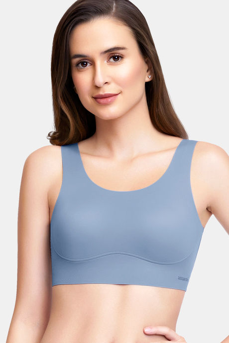 Buy Amante Double Layered Non Wired Full Coverage Cami Bra - Blue