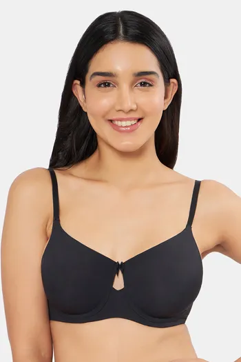 Buy Amante Black Under Wired Padded T-Shirt Bra for Women Online