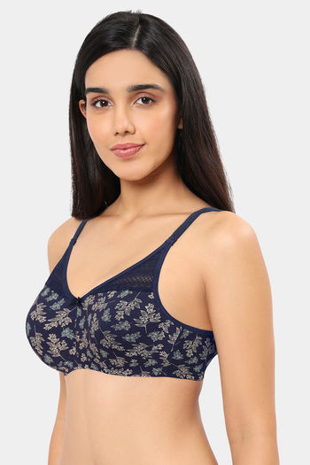 Buy Amante Double Layered Non-Wired Full Coverage T-Shirt Bra - Twigs Print  at Rs.567 online