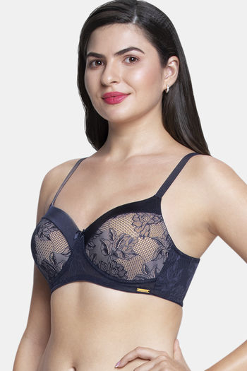 Buy Amante Padded Non-Wired Full Coverage Lace Bra at