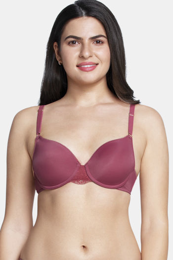 Amante women's seamless lace wings bra online--Neon Pink