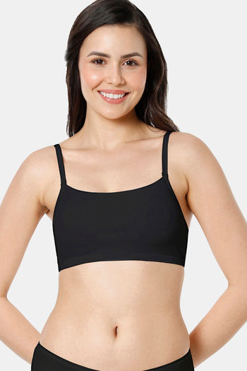 Buy Amante Double Layered Non Wired Full Coverage Cami Bra - Black