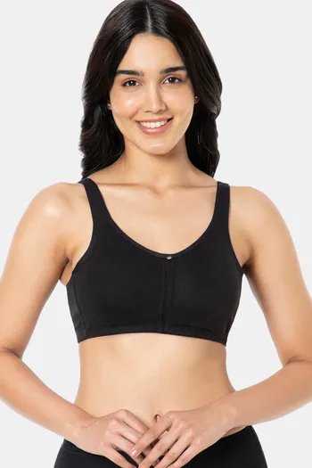 Buy Amante Double Layered Non Wired Full Coverage Support Bra - Black