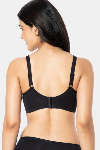 Buy Amante Double Layered Non Wired Full Coverage Support Bra - Black at  Rs.595 online