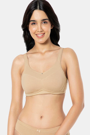 Buy Amante Single Layered Non Wired Full Coverage Super Support Bra -  Crimson at Rs.695 online