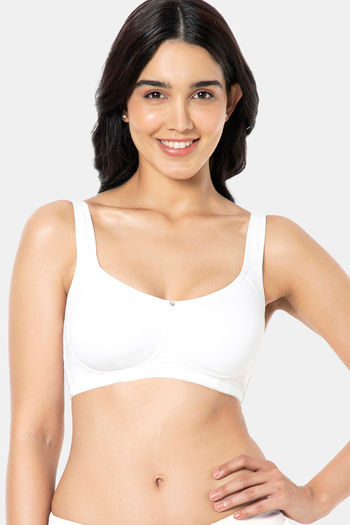 Buy Amante Double Layered Non Wired Full Coverage Support Bra - White