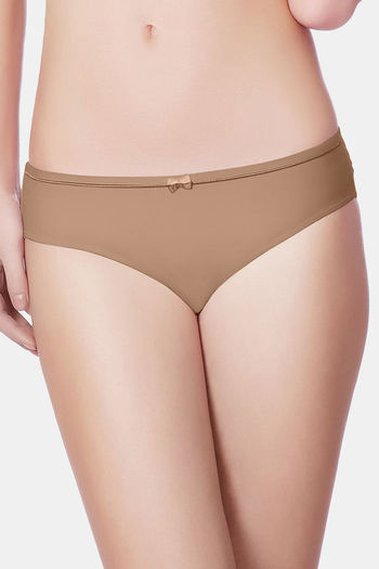 Buy Amante Low Rise 3/4th Coverage Casual Chic Bikini Panty - Beige