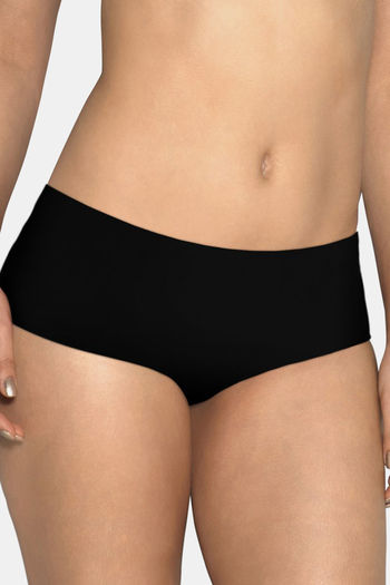 Buy Amante Low Rise Three-Fourth Coverage Hipster Panty - Black