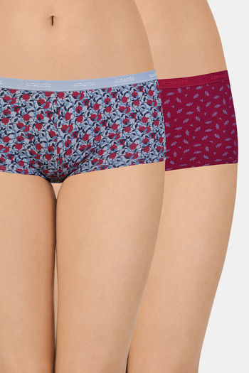Buy Amante Low Rise Three-Fourth Coverage Boyshort (Pack of 2) - Blue Pink