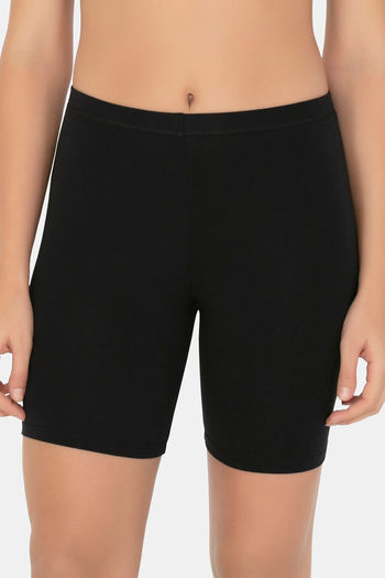 Buy Amante Medium Rise Full Coverage Boyshort - Black