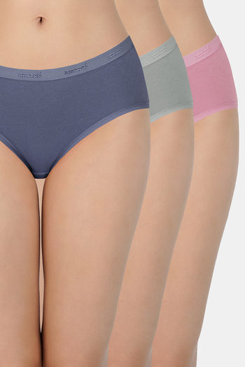 Buy Amante Solid Low Rise Hipster Panty (Pack Of 3) - Assorted at Rs.595  online