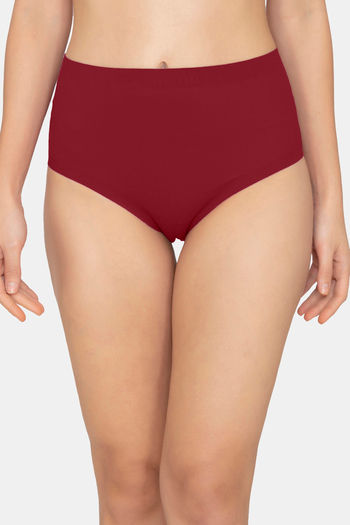 Buy Amante High Rise Full Coverage Hipster Panty - Henna
