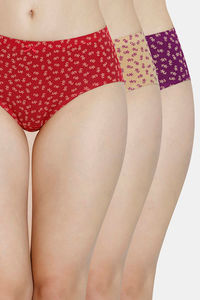 Buy Amante Printed Mid Rise Hipster Panty (Pack of 3) - Assorted
