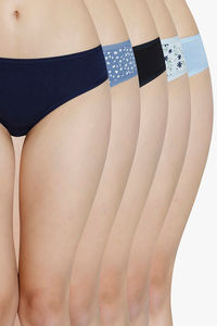 Buy Amante Assorted Low Rise Bikini Panty (Pack Of 5) - Assorted  