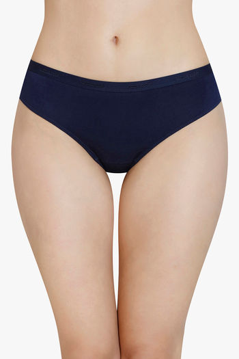 Buy Amante Medium Rise Three-Fourth Coverage Bikini Panty - Midnight
