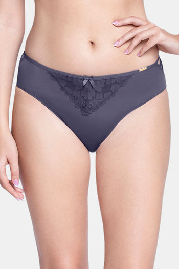Buy Amante Low Rise Three-Fourth Coverage Bikini Panty - Graystone at  Rs.545 online