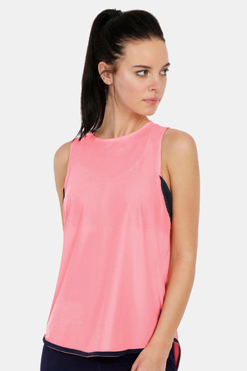 Buy Amante Easy Movement Moisture Wicking Seamless Tank Top - Pink