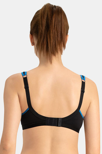 Amante Non Padded Slip On Sports Bra - Black