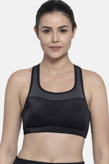 Buy Amante High Impact Padded Moisture Wicking Sports Bra - Black at  Rs.1595 online