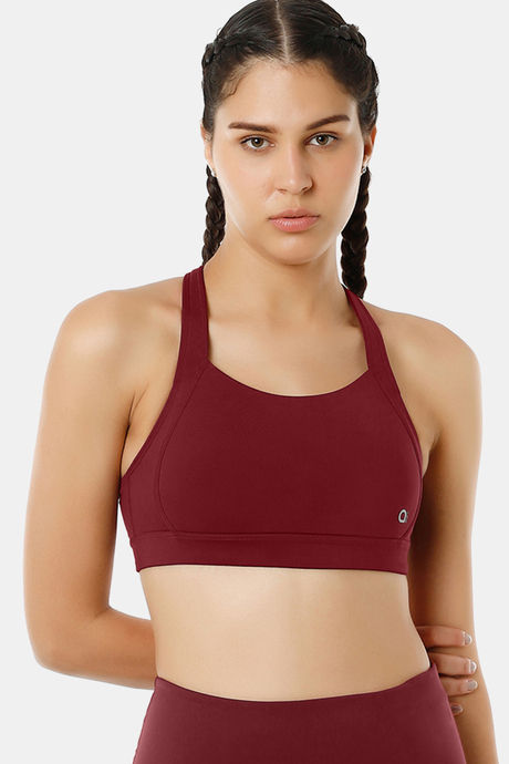 Buy Amante Blue Padded Non-wired Full Coverage High Impact Energize  Performance Sports Bra Online