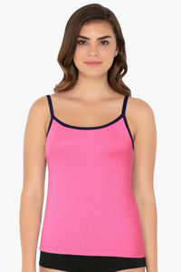 Buy Amante Round Neck Cotton Camisole - Neon Pink