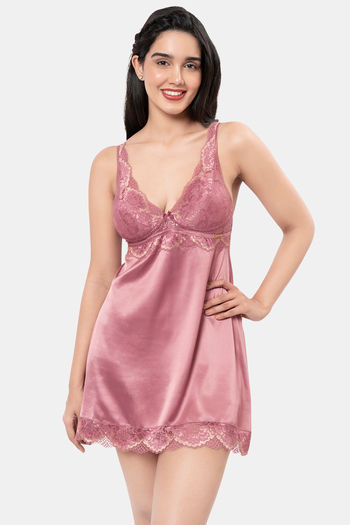 Buy Amante Polyester Elastane Babydoll - Purple at Rs.2995 online
