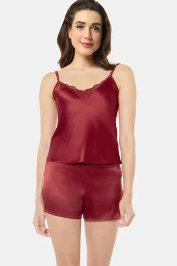 Affordable Silk Camisole For Womens Sexy Silk Cami Set Shorts 100% Sil