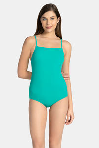 Buy Amante Straight Neck Swimsuit - Tropical Leaf
