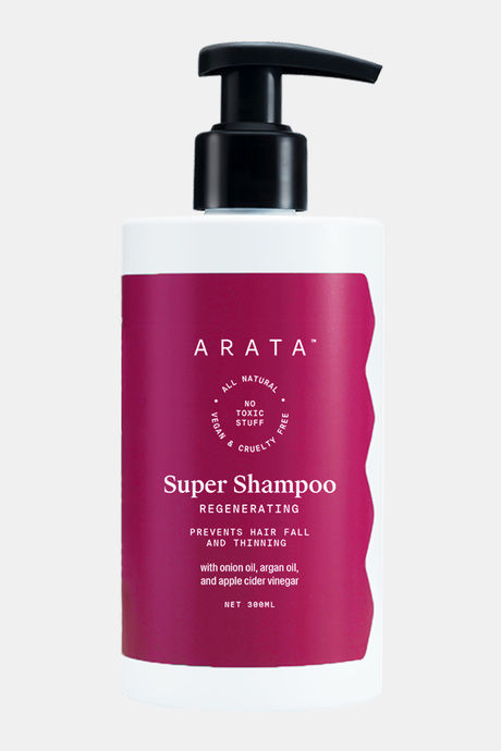 Buy Arata Natural Regenerating Anti-Hairfall Super Onion Shampoo With Apple Cider Vinegar & Argan Oil For Men & Women || All-Natural, Vegan & Cruelty-Free || Prevents Hairfall & Thinning (300 Ml) at Buy Arata Natural Regenerating Anti-Hairfall Super Onion Shampoo With Apple Cider Vinegar & Argan Oil For Men & Women || All-Natural, Vegan & Cruelty-Free || Prevents Hairfall & Thinning (300 Ml) at