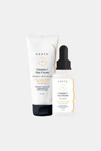 Buy Arata Vitamin C Luminous Skin Combo With Day Cream 50 Ml N Face Serum 30 Ml Anti-Aging With Spf 15+