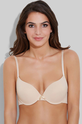 Buy Zivame Damask Push-Up Wired Medium Coverage T-Shirt Bra - Autumn Maple  at Rs.350 online