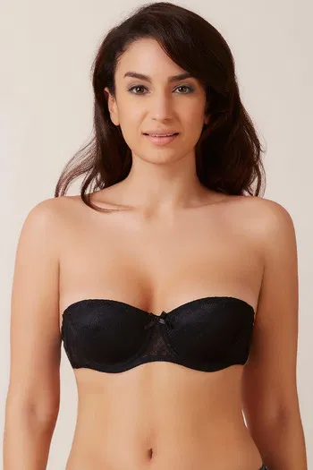 Buy Zivame Summer Lace Youthful Lift Black Bra With Low Rise