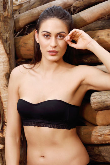 Zivame Black Medium Coverage Balconette Bra