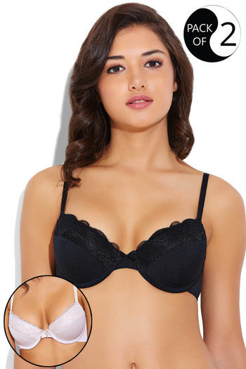 Buy Zivame Beautiful Basics Padded Wired Low Coverage Bra-Nude Black at  Rs.1499 online