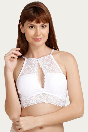 Buy Zivame Double Layered Non Wired Medium Coverage Bralette -White at  Rs.995 online