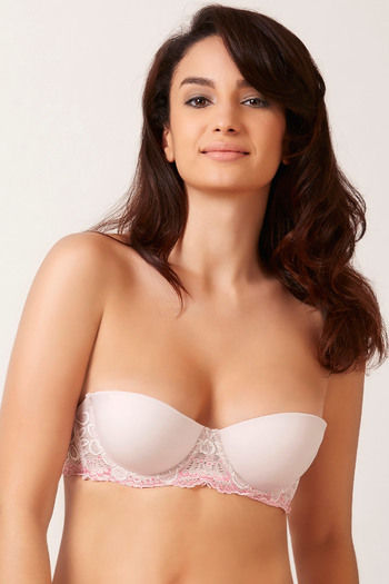Buy Zivame Dual Toned Strapless T Shirt Bra-Pink at Rs.895 online