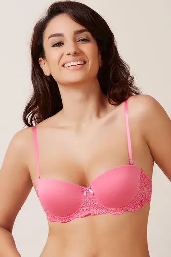 Buy Zivame Gentle Smooth Pushup Strapless Bra- Pink at Rs.448 online