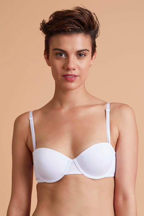 Buy Zivame Luxe Lace Padded Wired Medium Coverage Strapless Bra-White at  Rs.1095 online