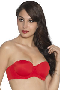 Buy Amante Strapless Padded Underwired Moulded Bra-Red