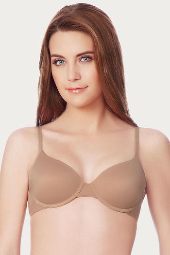Amante Smooth Padded T-Shirt Underwired Bra- Light Brown