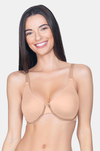 Amante Double Layered Wired Full Coverage Super Support Bra - Skin