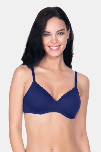 Buy Amante Padded Non Wired Full Coverage T-Shirt Bra - Dark Blue