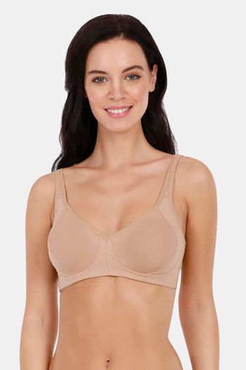 Buy Amante Single Layered Non Wired Full Coverage T-shirt Bra - Skin